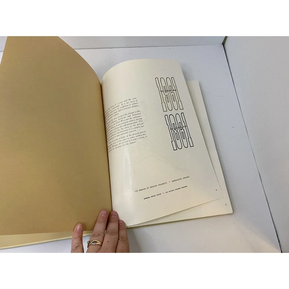 College Yearbook De Pauw University Greencastle Indiana Mirage 1961